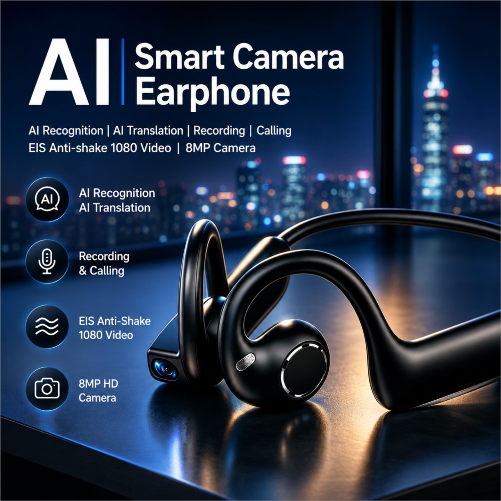 AI Smart Earphones 800W Smart  - đánh giá và giá Outdoor Sport Camera