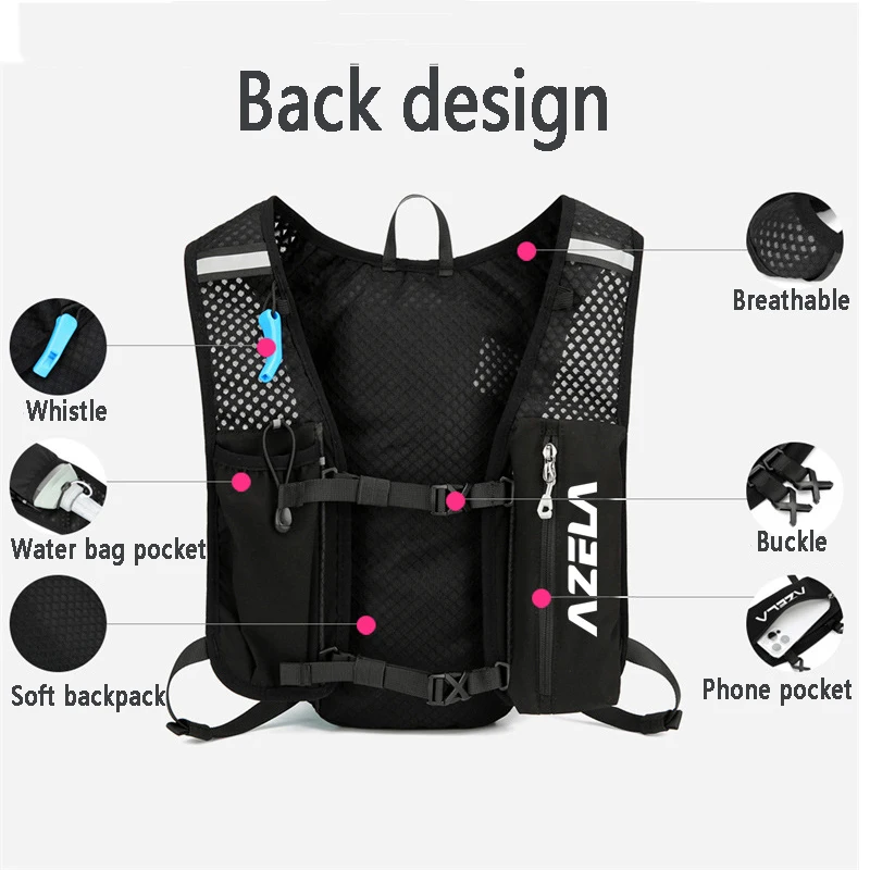 5L Running Hydration Vest Back - đánh giá và giá Trail Running Vest